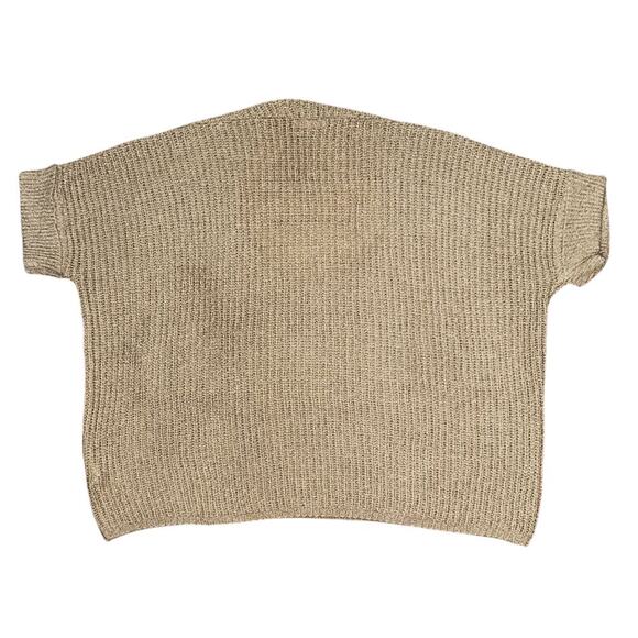 Ces Femmes Lightweight 3/4 Sleeve Oversized Tan Sweater Small - Picture 5 of 8